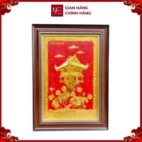 Tranh Đồng Chùa Một Cột Dát Vàng ( 40x55cm ) - Cửu Diệu Thiên - MC0015