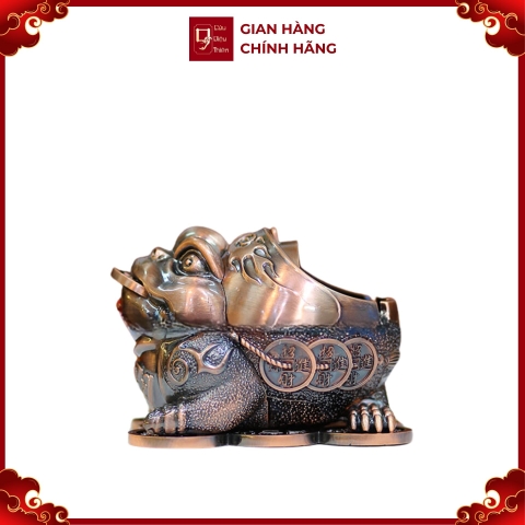 Gàn Tàn Thuốc Cóc Ngậm Tiền - Đồ Đồng Cao Cấp - Cửu Diệu Thiên - THN136