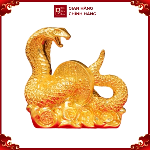 Tượng Rắn Phong Thủy , Linh Vật Tuổi Tỵ - Đồ Đồng Cao Cấp - Cửu Diệu Thiên - THN097