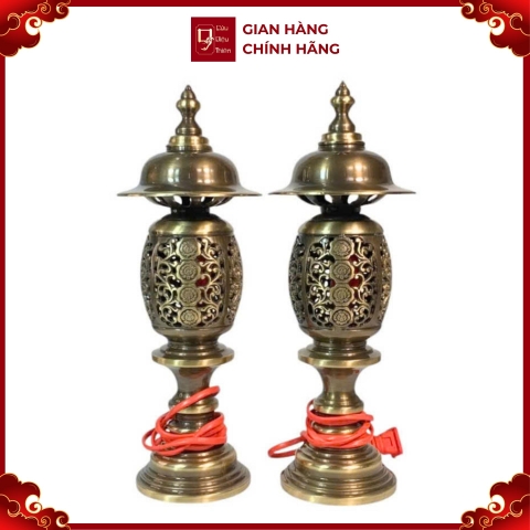 Đèn Thờ Điện - Đồ Đồng Cao Cấp - Cửu Diệu Thiên - QT002