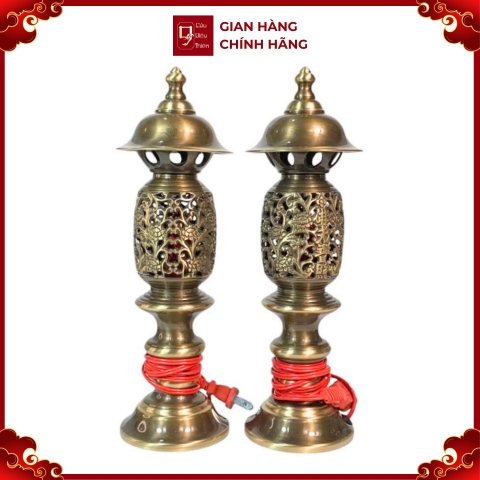 Đèn Thờ Điện - Đồ Đồng Cao Cấp - Cửu Diệu Thiên - QT003