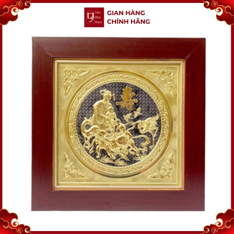 Tranh Đồng Mừng Thọ Cụ Bà ( 42x42cm ) - Cửu Diệu Thiên - TC001