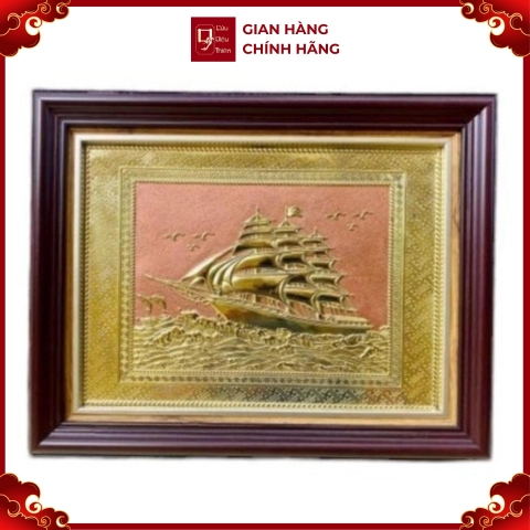 Tranh Đồng Thuận Buồm Xuôi Gió ( 28x34cm ) - Cửu Diệu Thiên - TB0010