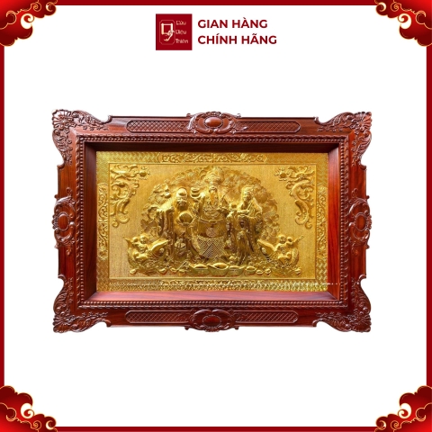 Tranh Đồng Mừng Thọ , Mạ Vàng 24K ( 81x107cm ) - Cửu Diệu Thiên - THN218