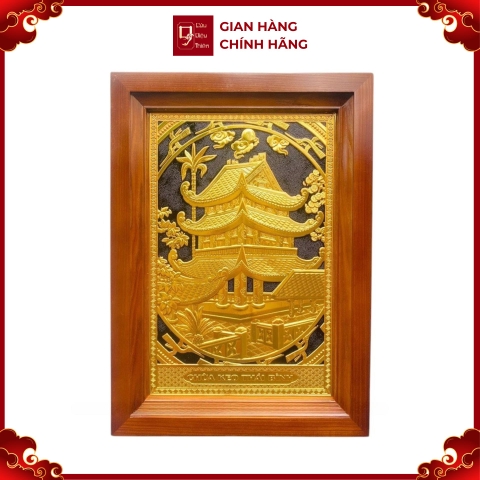 Tranh Đồng Chùa Keo, Mạ Vàng 24K (38x54cm) - Cửu Diệu Thiên - CK008
