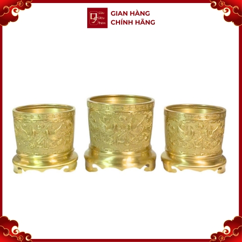 Bộ Bát Hương - Đồng Vàng Cao Cấp - Cửu Diệu Thiên - BH005
