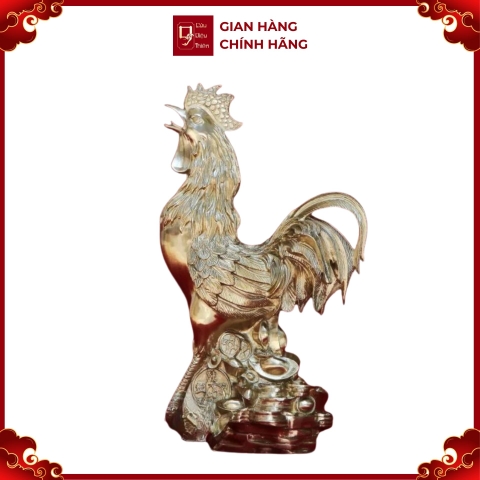 Tượng Gà Phong Thủy , Linh Vật Tuổi Dậu - Đồ Dồng Cao Cấp - Cửu Diệu Thiên - THN084