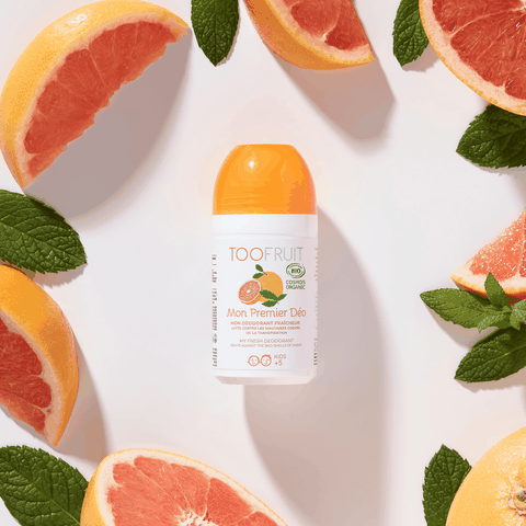 Lăn khử mùi hữu cơ cho bé 5-14 tuổi Toofruit bưởi - bạc hà 50ml