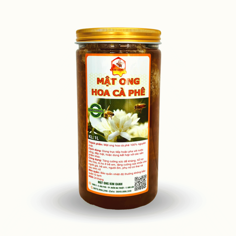 Mật Ong Hoa Cà Phê Nguyên Sáp - Hũ 1000ml