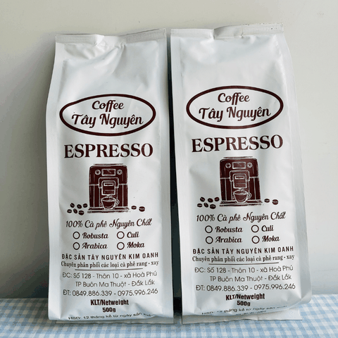 Cà phê nguyên chất  ROBUSTA chế biến khô - gói 500gr