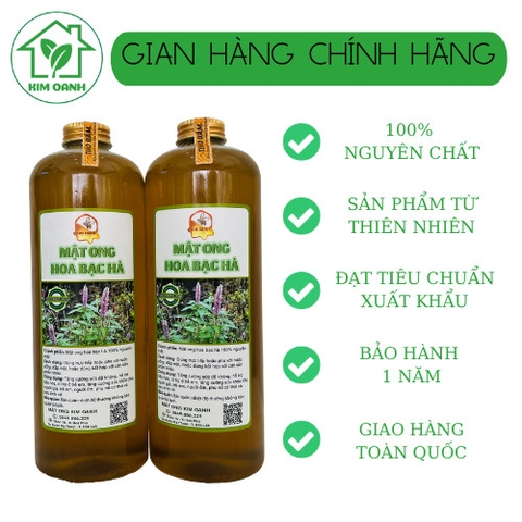 Mật Ong Hoa Bạc Hà Chai 1000ml