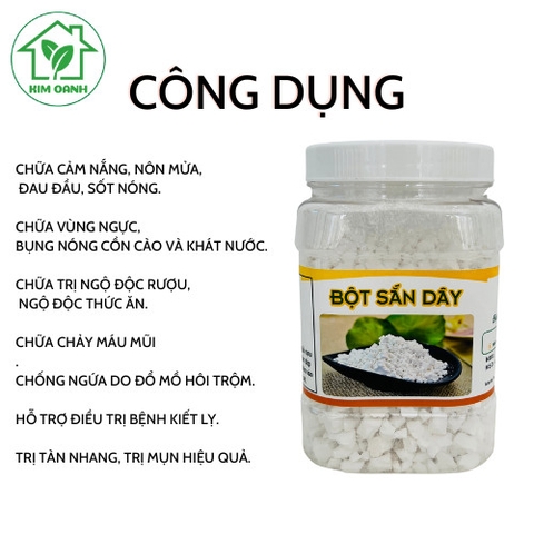 Bột Sắn Dây Nguyên Chất - Công Dụng  Bột Sắn Dây