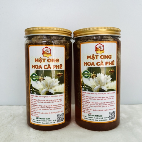 Mật Ong Hoa Cà Phê Nguyên Sáp - Hũ 1000ml