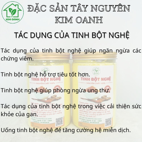 Tinh Bột Nghệ Nguyên Chất  - hộp 500gr