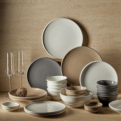 Bộ bát đĩa thượng hạng Minimalis - trơn pastel màu multi - GT04