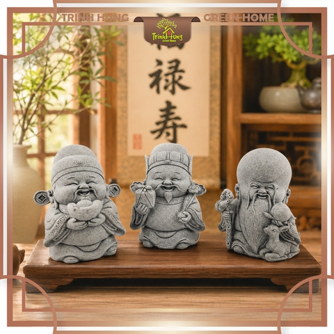 Bộ tượng Tam Đa đá sa thạch