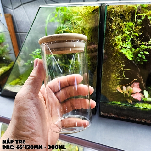 Lọ thủy tinh nắp tre