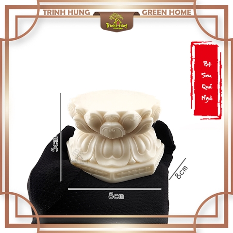 Tượng bệ sen chất liệu quả ngà QNV2057