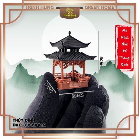 Mô hình nhà cổ trung quốc - thủy đình vuông