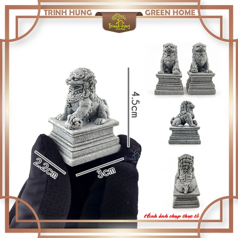 Đôi sư tử đá sa thạch