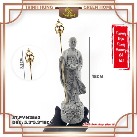 Tượng địa tạng vương bồ tát đá sa thạch ST.PVN2563