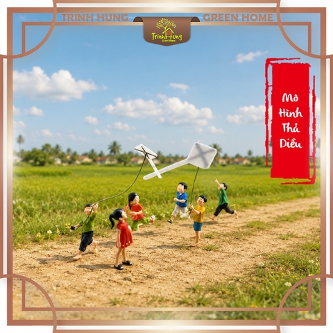 Mô hình Diorama 1/64 - thả diều - in 3D sắc nét
