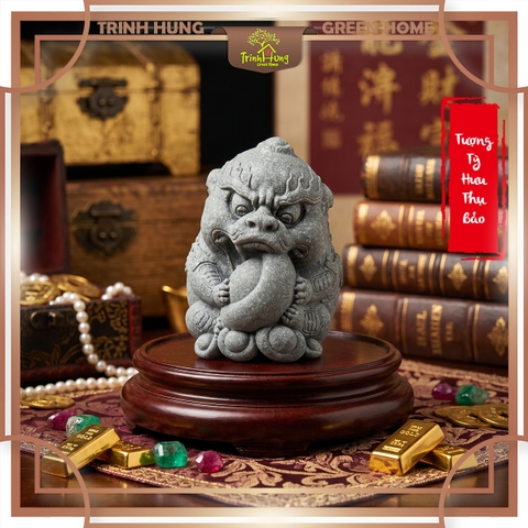 Tượng Tỳ Hưu thụ bảo đá sa thạch ST0260
