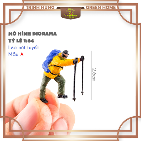 Mô hình Diorama - Race Medal 1:64 - Leo núi tuyết mẫu A (bản màu)