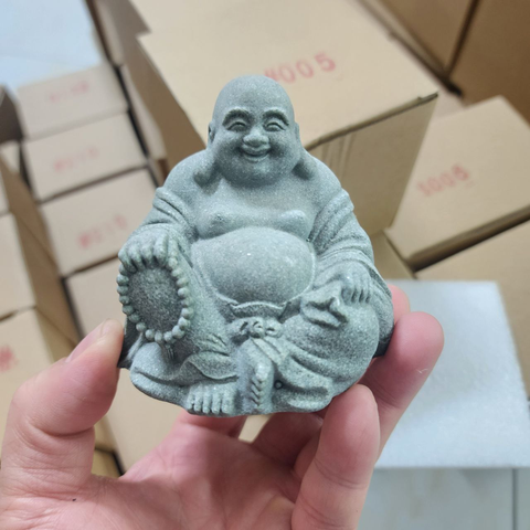 Tượng di lặc An lạc đá sa thạch ST005