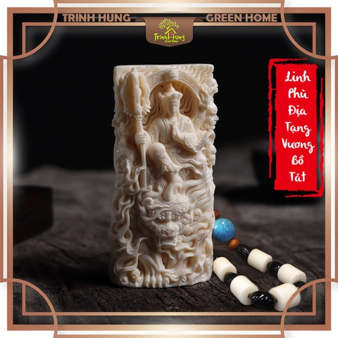 Linh phù Địa Tạng Vương bồ tát chất liệu quả ngà QNV.PVN2297