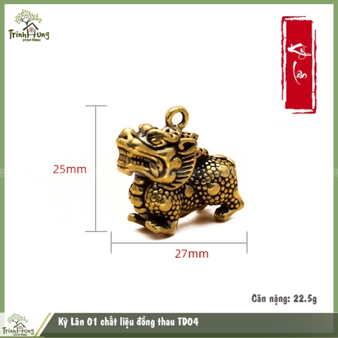 Kỳ Lân 01 chất liệu đồng thau TD04