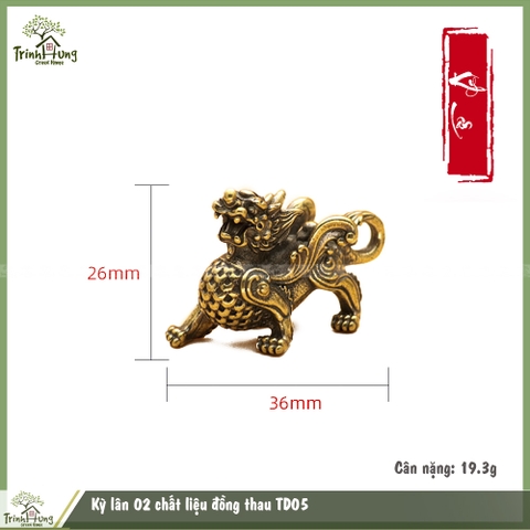 Kỳ lân 02 chất liệu đồng thau TD05