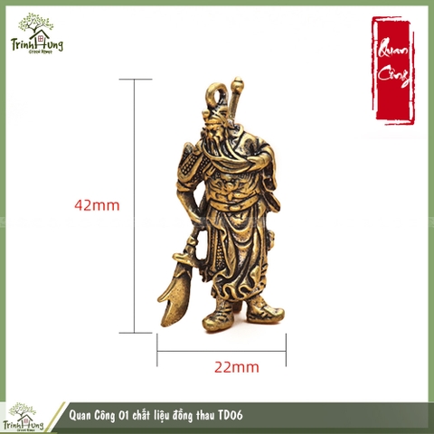Quan Công 01 chất liệu đồng thau TD06
