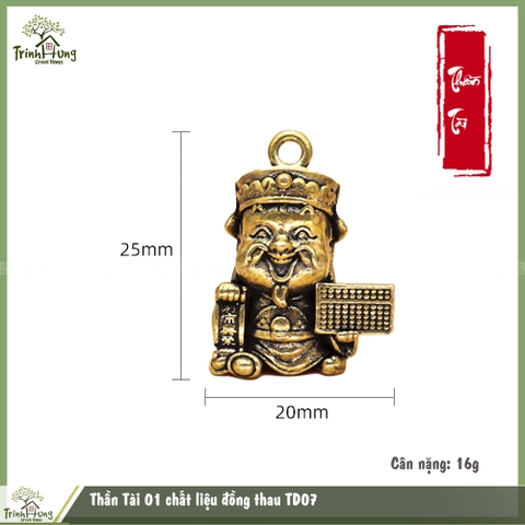 Thần Tài 01 chất liệu đồng thau TD07