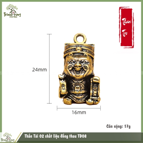 Thần Tài 02 chất liệu đồng thau TD08