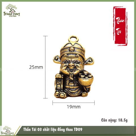 Thần Tài 03 chất liệu đồng thau TD09