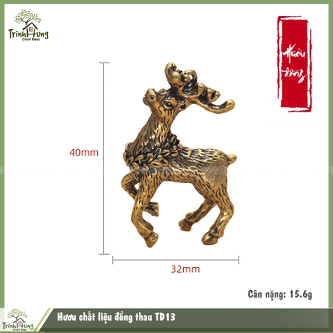 Hươu chất liệu đồng thau TD13