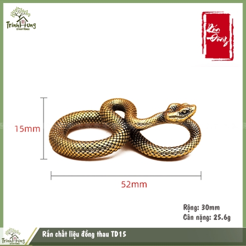 Rắn chất liệu đồng thau TD15