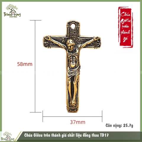 Chúa Giêsu trên thánh giá chất liệu đồng thau TD17