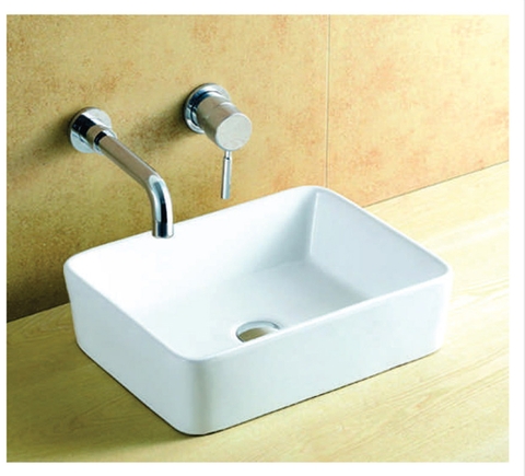 Chậu Rửa Mặt KPL-8025 – Lavabo Đặt Bàn Vuông, Thiết Kế Hiện Đại, Sứ Cao Cấp