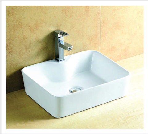 Chậu Rửa Mặt KPL-8025A – Lavabo Đặt Bàn Vuông, Sứ Cao Cấp, Thiết Kế Tối Giản Sang Trọng