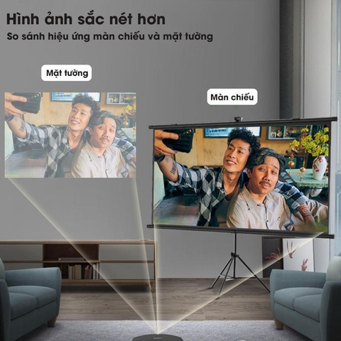 Màn chiếu phản quang dán tường