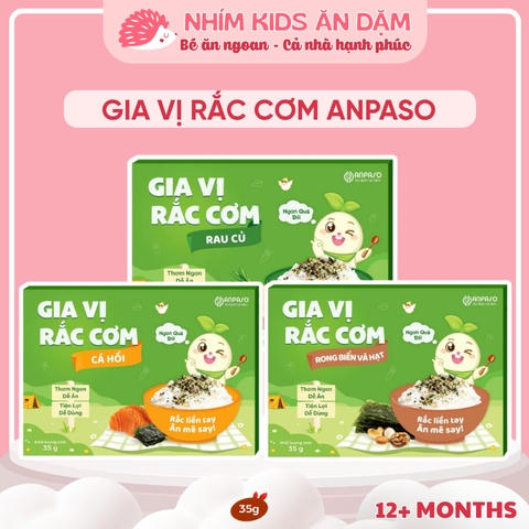 Gia Vị Rắc Cơm ANPASO Cho Bé Ăn Dặm Từ 1 Tuổi - Nguyên Liệu Tự Nhiên, An Toàn