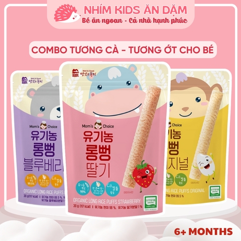 Bánh Ăn Dặm Gạo Lứt Hữu Cơ THANH DÀI MOM'S CHOICE Cho Bé Từ 6 Tháng Tuổi - Túi 30g