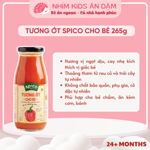 Tương Ớt Không Cay Cho Bé SPICO, Thuần Chay, Không Chất Bảo Quản, An Toàn