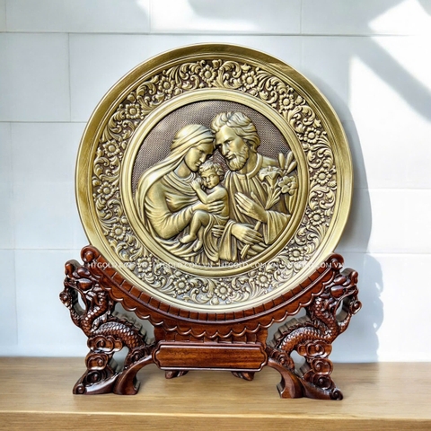 TRANH ĐỒNG CÔNG GIÁO - MỪNG GIÁNG SINH (Đk 19cm; Cao 25cm)