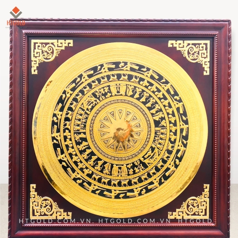 TRANH MẶT TRỐNG ĐỒNG - MẠ VÀNG 24K (Kích thước 1m27 x 1m27)
