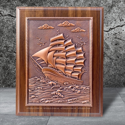 QUÀ TẶNG TRANH ĐỒNG THUẬN BUỒM XUÔI GIÓ (Kích thước 20cm x 25cm)..