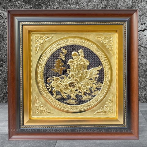 TRANH ĐỒNG MỪNG THỌ CỤ ÔNG <br> (Kích thước 42cm x 42cm)