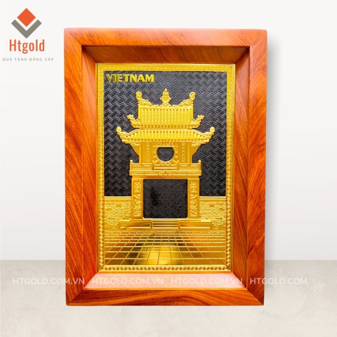 TRANH ĐỒNG KHUÊ VĂN CÁC DÁT VÀNG (38cm * 54cm)